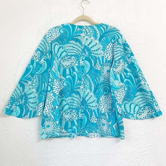 Jude Connally Daniella Jude Cloth Top in Enchanted Sea Sz XL - Picture 4 of 12